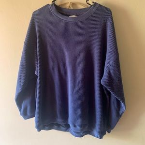 Waffle knit sweater